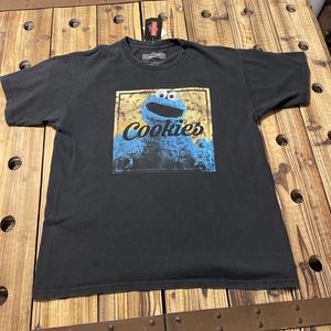 Sesame Street Cookie Monster Funny Graphic Tee Men's T Shirt L